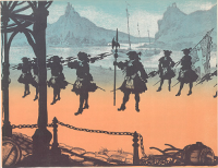 soldats défilé fanfare ombres chinoises théâtre d`ombres silhouettes marionnettes free