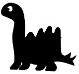 stégosaure, dinosaure en ombre chinoise, theatre d`ombres, silhouettes, marionnettes, free