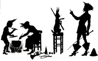 tapin le lievre, saynete, ombre chinoise, theatre d`ombres, marionnettes, silhouette, découpage pochoir, free