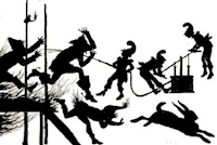 tapin le lievre, saynete, ombre chinoise, theatre d`ombres, marionnettes, silhouette, découpage pochoir, free