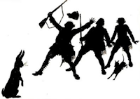 tapin le lievre, saynete, ombre chinoise, theatre d`ombres, marionnettes, silhouette, découpage pochoir, free