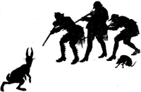 tapin le lievre, saynete, ombre chinoise, theatre d`ombres, marionnettes, silhouette, découpage pochoir, free