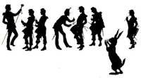 tapin le lievre, saynete, ombre chinoise, theatre d`ombres, marionnettes, silhouette, découpage pochoir, free