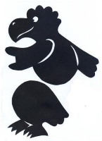 Toucan, oiseau, ombres chinoises théâtre d`ombres silhouettes marionnettes free
