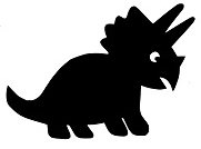 triceratops dinosaure ombres chinoises théâtre d`ombres silhouettes marionnettes free