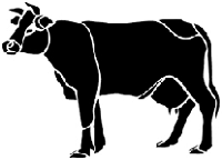 vache, animal, ombre chinoise, theatre d`ombres, silhouettes, marionnettes