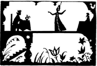 Vassilissa fleurs les trois flèches conte ombres chinoises theatre d`ombres silhouettes marionnettes free