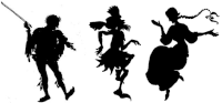 hommes femme ombres chinoises théâtre d`ombres silhouettes marionnettes free
