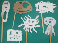virus, ombre chinoise, theatre d`ombres, marionnettes, silhouette, découpage pochoir, free